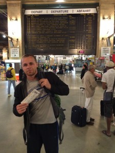 Euro pass at Gare de Nord Paris